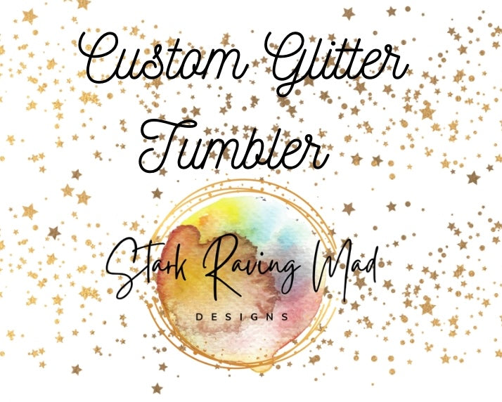 Multi Glitter Handle Tumbler